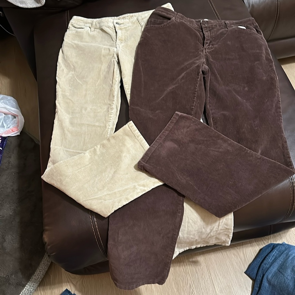 2 St Johns Bay Corduroy Boot Cut Pants - Size 8